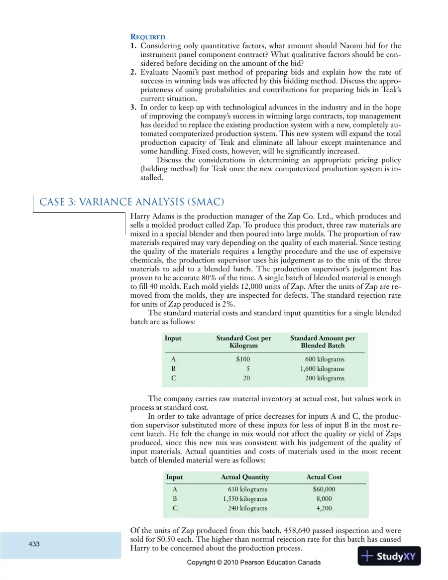 Solution Manual For Cost Accounting: Managerial Emphasis with MyAccountingLab, Fifth Canadian Edition, page 5