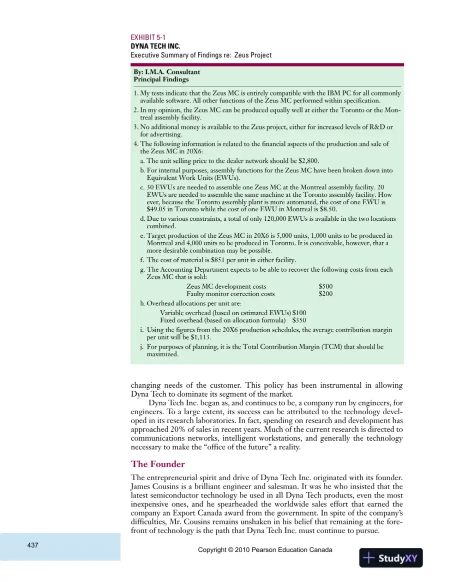 Solution Manual For Cost Accounting: Managerial Emphasis with MyAccountingLab, Fifth Canadian Edition, page 9