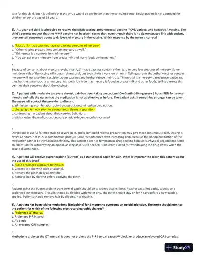 NGR6172 Pharmacology Midterm Exam with Answers (80 Solved Questions) - Page 3 preview image