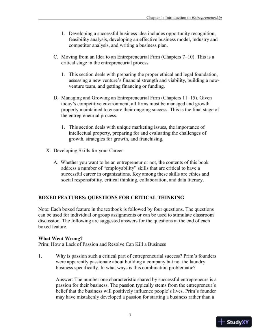 Entrepreneurship: Successfully Launching New Ventures, 6th Edition Solution Manual, page 25