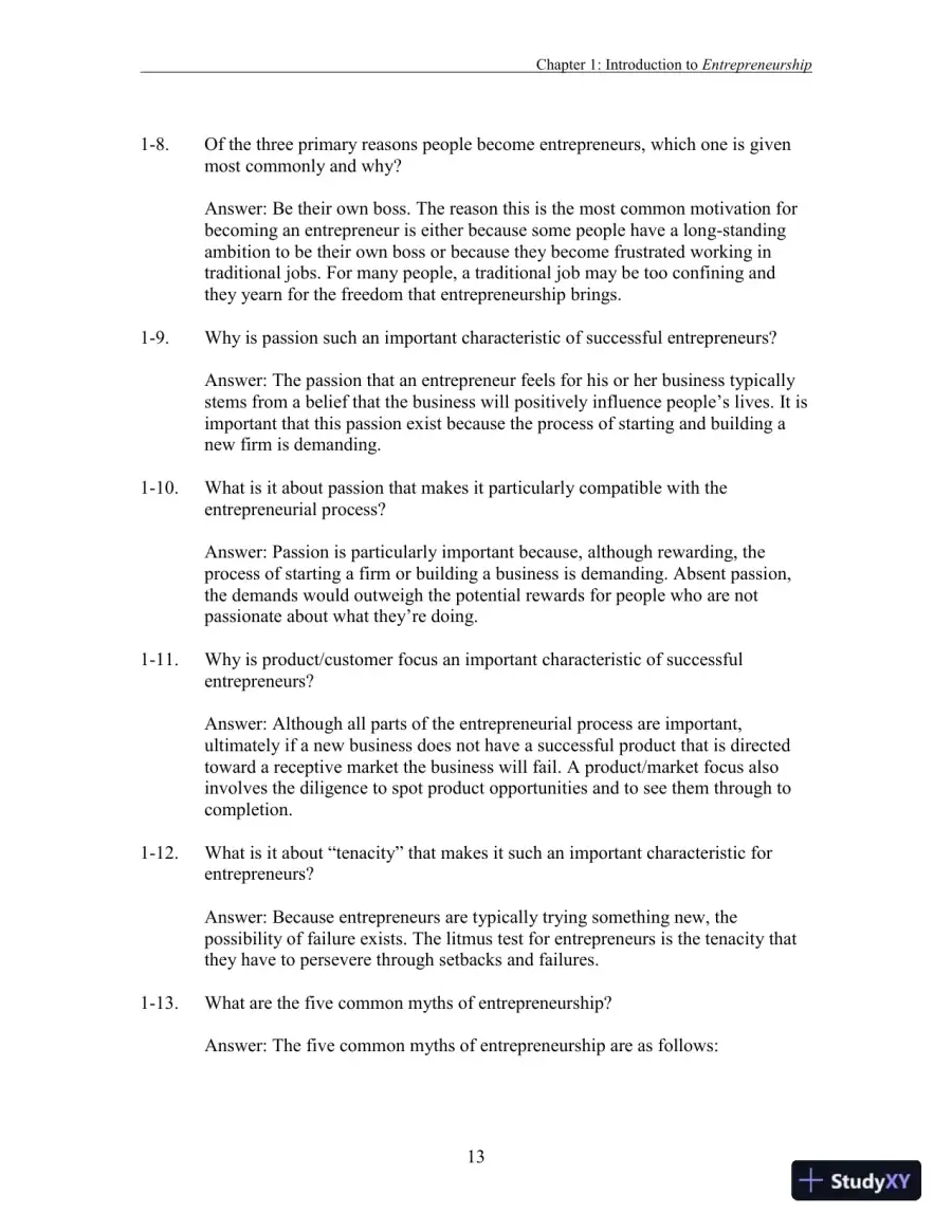 Entrepreneurship: Successfully Launching New Ventures, 6th Edition Solution Manual, page 31