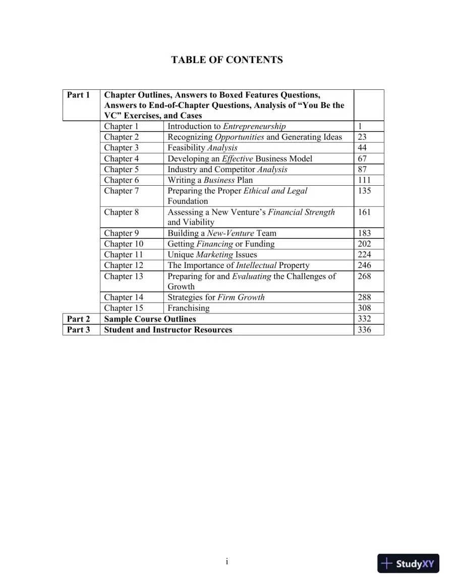 Entrepreneurship: Successfully Launching New Ventures, 6th Edition Solution Manual, page 7
