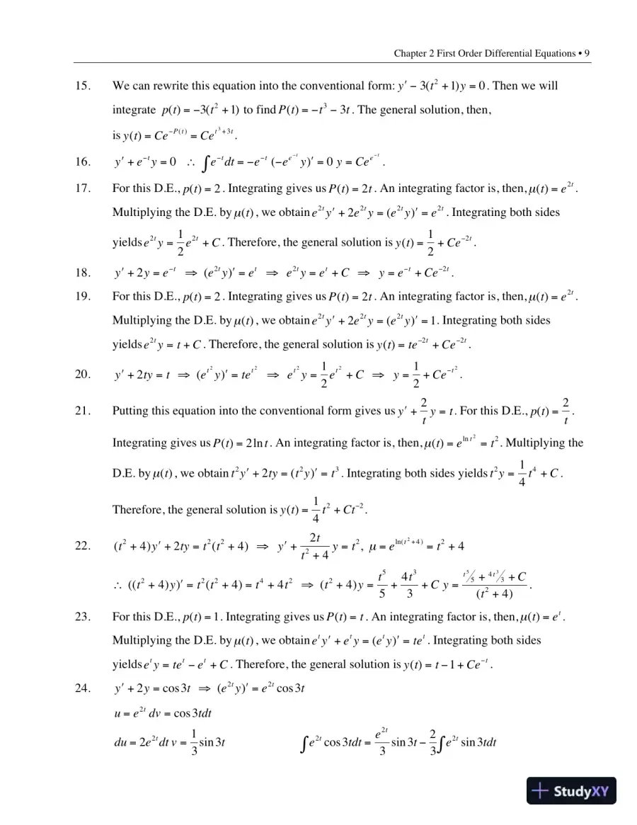 Solution Manual for Elementary Differential Equations with Boundary Value Problems, 2nd Edition, page 12