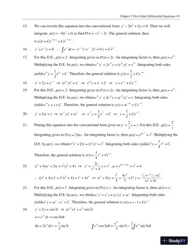 Solution Manual for Elementary Differential Equations with Boundary Value Problems, 2nd Edition - Page 12 preview image