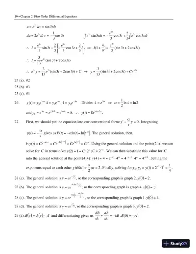 Solution Manual for Elementary Differential Equations with Boundary Value Problems, 2nd Edition - Page 13 preview image