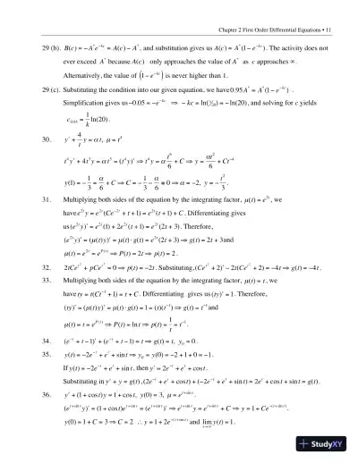 Solution Manual for Elementary Differential Equations with Boundary Value Problems, 2nd Edition - Page 14 preview image
