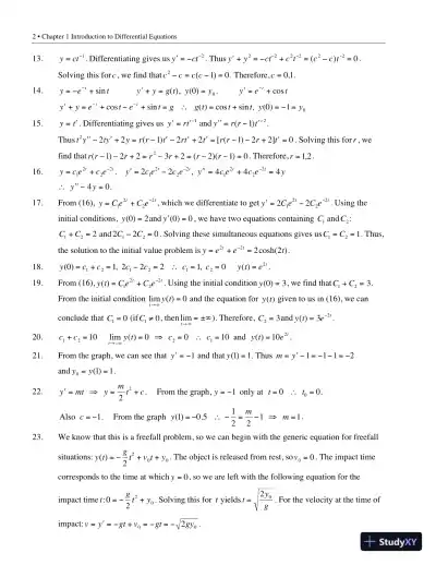 Solution Manual for Elementary Differential Equations with Boundary Value Problems, 2nd Edition - Page 5 preview image