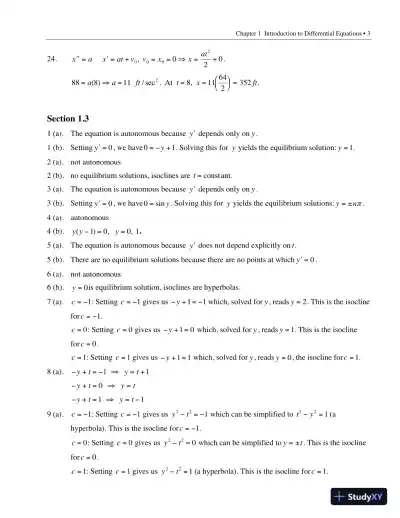 Solution Manual for Elementary Differential Equations with Boundary Value Problems, 2nd Edition - Page 6 preview image
