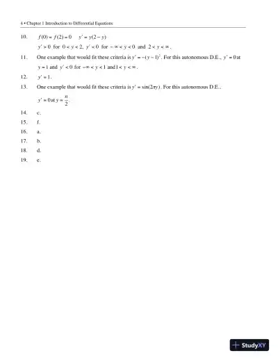 Solution Manual for Elementary Differential Equations with Boundary Value Problems, 2nd Edition - Page 7 preview image
