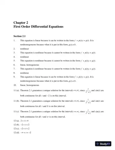 Solution Manual for Elementary Differential Equations with Boundary Value Problems, 2nd Edition - Page 8 preview image