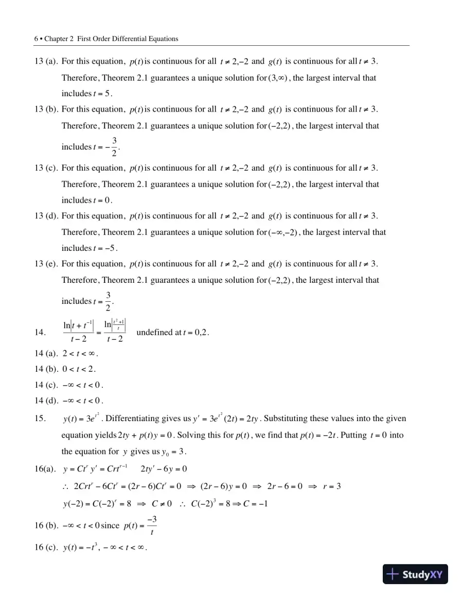 Solution Manual for Elementary Differential Equations with Boundary Value Problems, 2nd Edition, page 9
