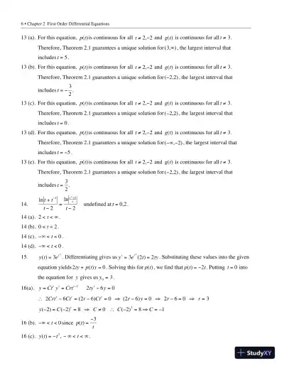 Solution Manual for Elementary Differential Equations with Boundary Value Problems, 2nd Edition - Page 9 preview image