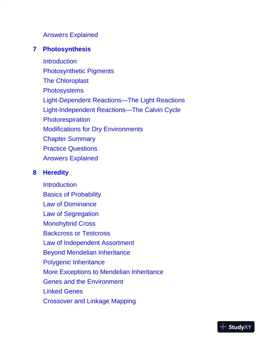 AP Biology: With 2 Practice Tests, 7th Edition (2020), page 11