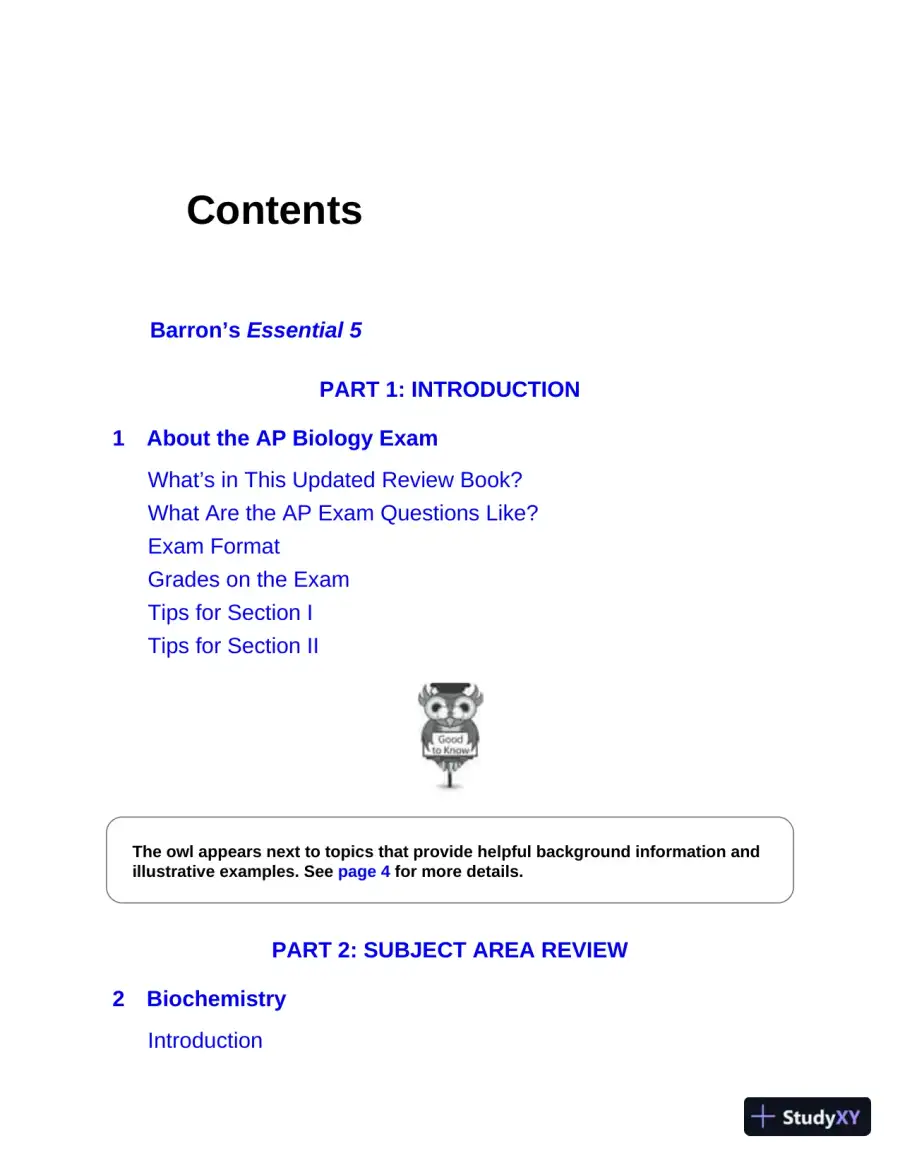AP Biology: With 2 Practice Tests, 7th Edition (2020), page 8