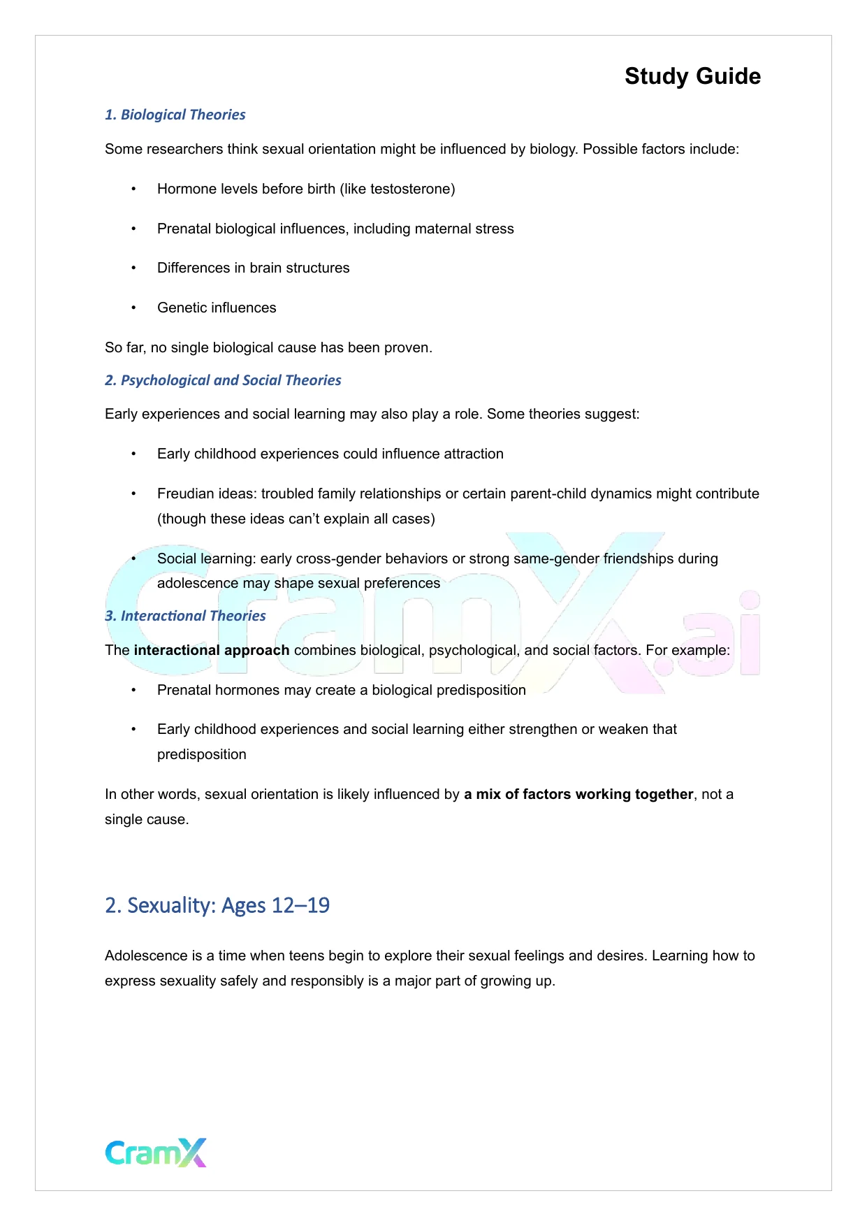 Developmental Psychology - Psychosocial Development  Age 12–19 - Page 2 preview image