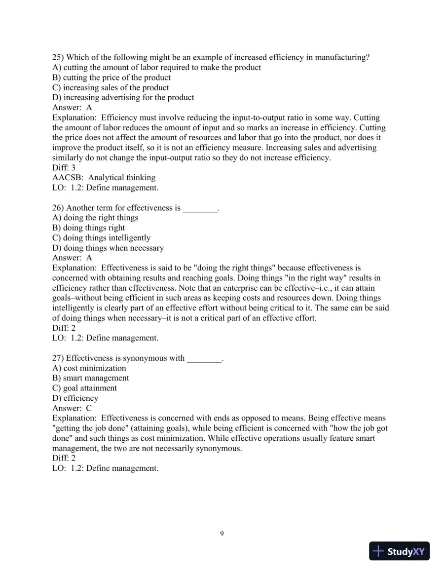 Test Bank for Fundamentals of Management , 10th Edition, page 10
