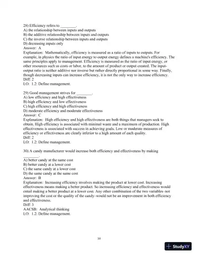 Test Bank for Fundamentals of Management , 10th Edition - Page 11 preview image