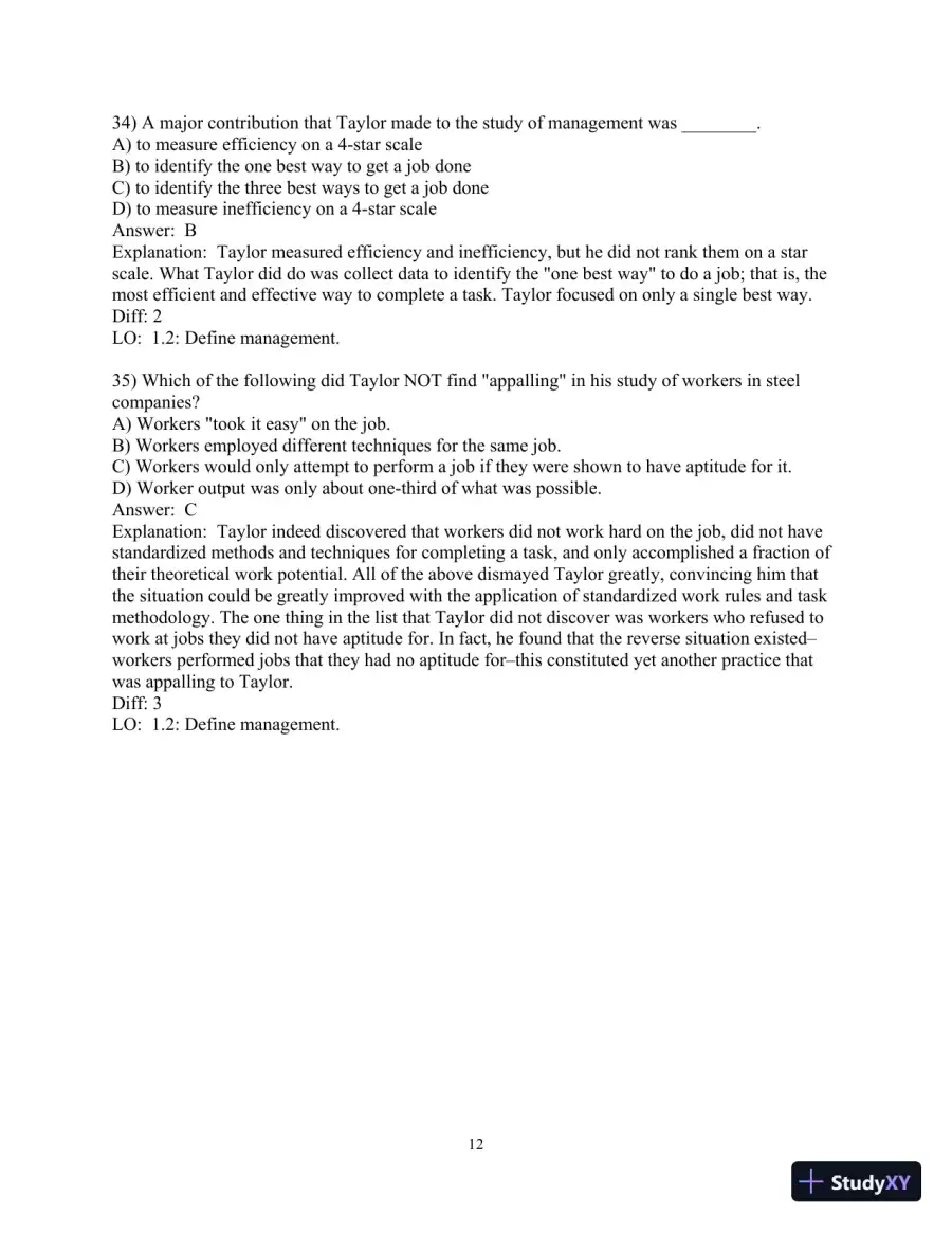 Test Bank for Fundamentals of Management , 10th Edition, page 13