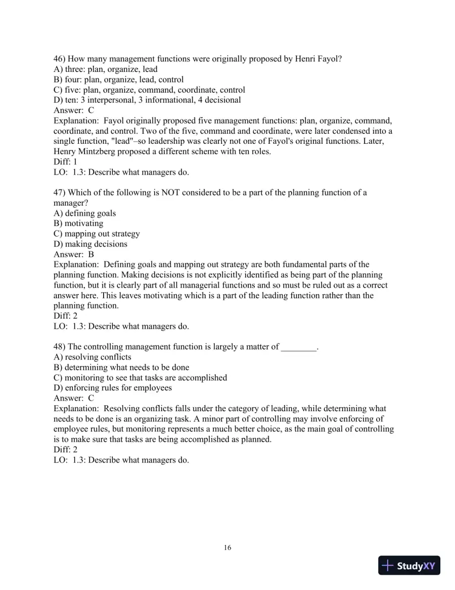Test Bank for Fundamentals of Management , 10th Edition, page 17