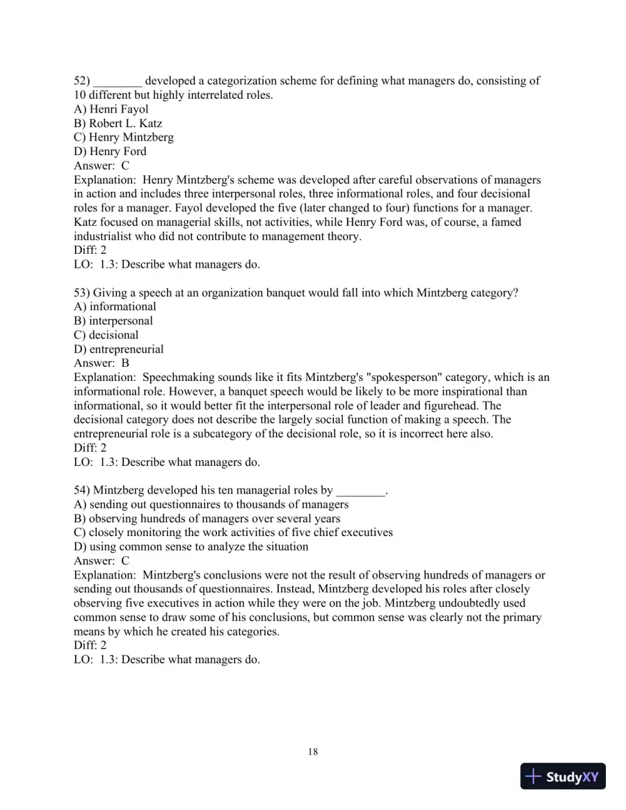 Test Bank for Fundamentals of Management , 10th Edition, page 19