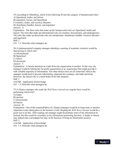 Test Bank for Fundamentals of Management , 10th Edition - Page 20 preview image