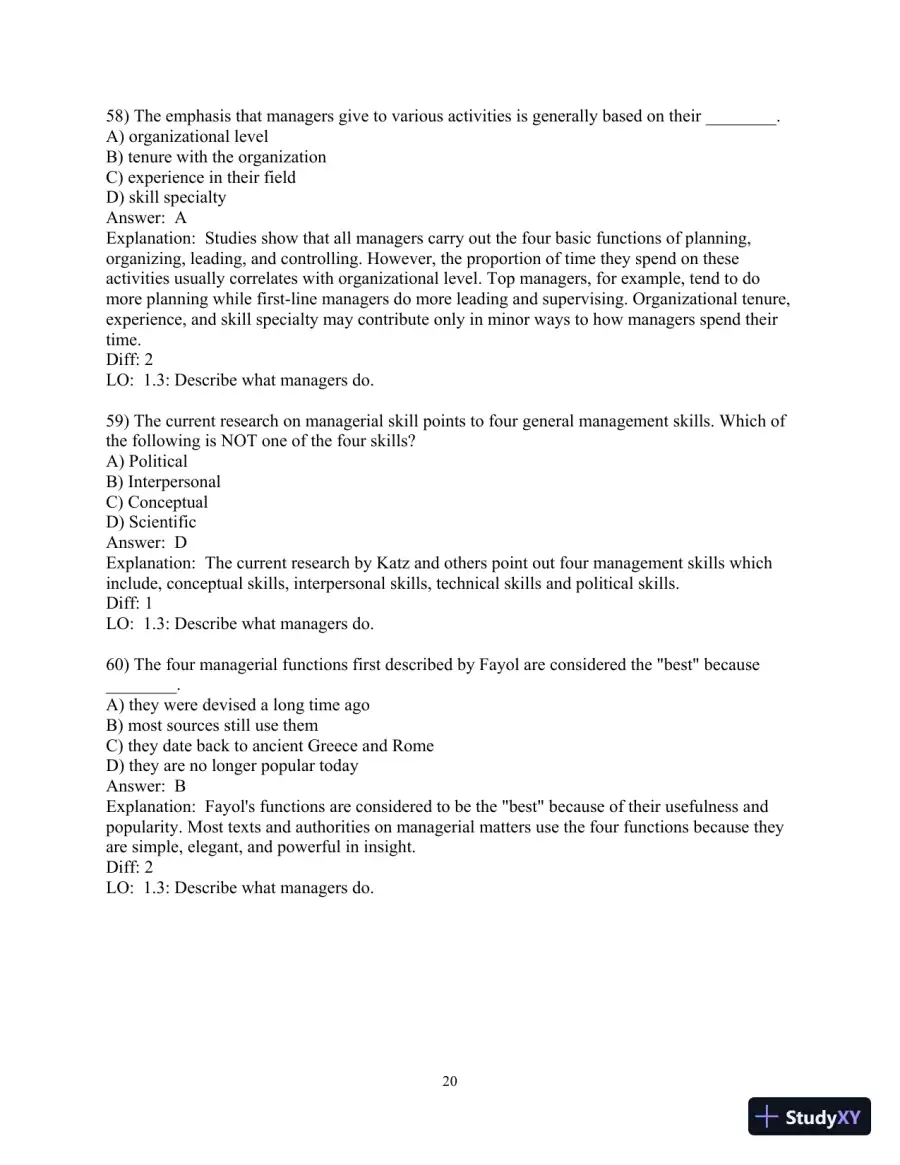 Test Bank for Fundamentals of Management , 10th Edition, page 21