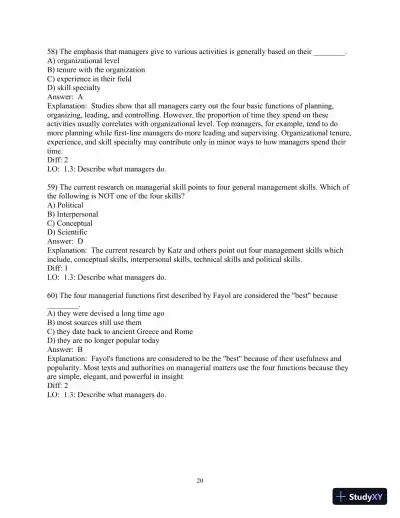 Test Bank for Fundamentals of Management , 10th Edition - Page 21 preview image