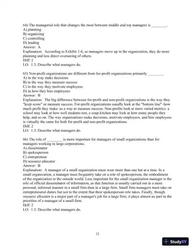 Test Bank for Fundamentals of Management , 10th Edition - Page 23 preview image