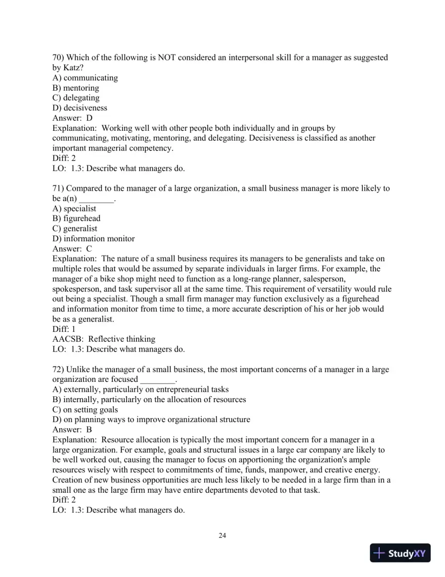 Test Bank for Fundamentals of Management , 10th Edition, page 25
