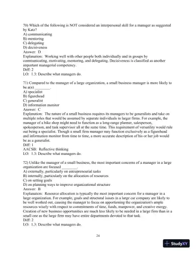 Test Bank for Fundamentals of Management , 10th Edition - Page 25 preview image