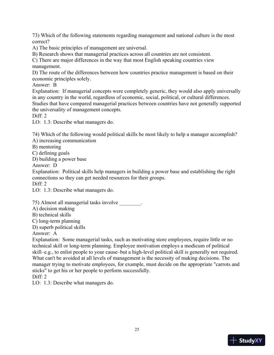 Test Bank for Fundamentals of Management , 10th Edition, page 26