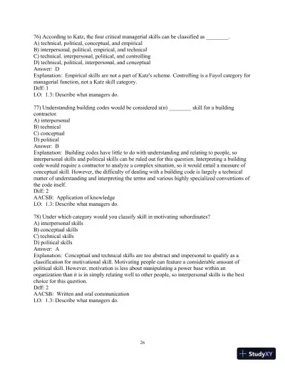 Test Bank for Fundamentals of Management , 10th Edition - Page 27 preview image