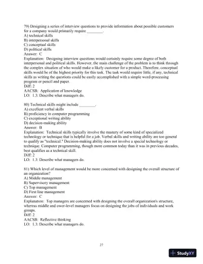 Test Bank for Fundamentals of Management , 10th Edition - Page 28 preview image