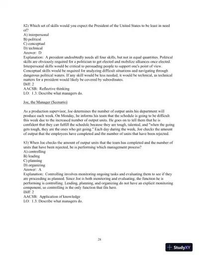 Test Bank for Fundamentals of Management , 10th Edition - Page 29 preview image