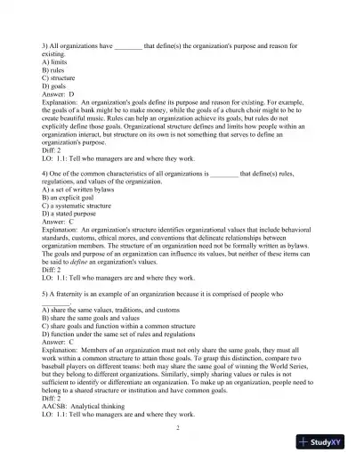 Test Bank for Fundamentals of Management , 10th Edition - Page 3 preview image
