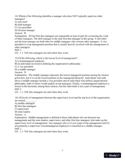 Test Bank for Fundamentals of Management , 10th Edition - Page 6 preview image
