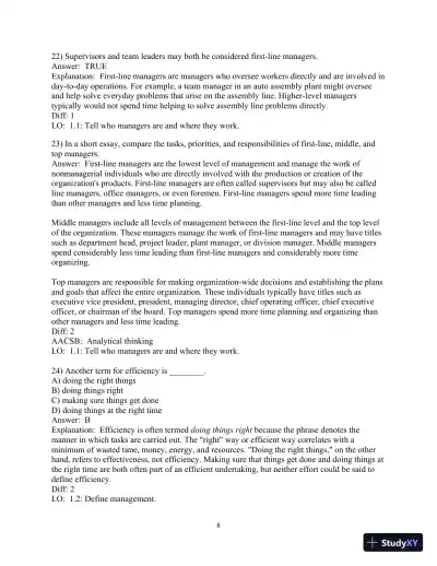 Test Bank for Fundamentals of Management , 10th Edition - Page 9 preview image