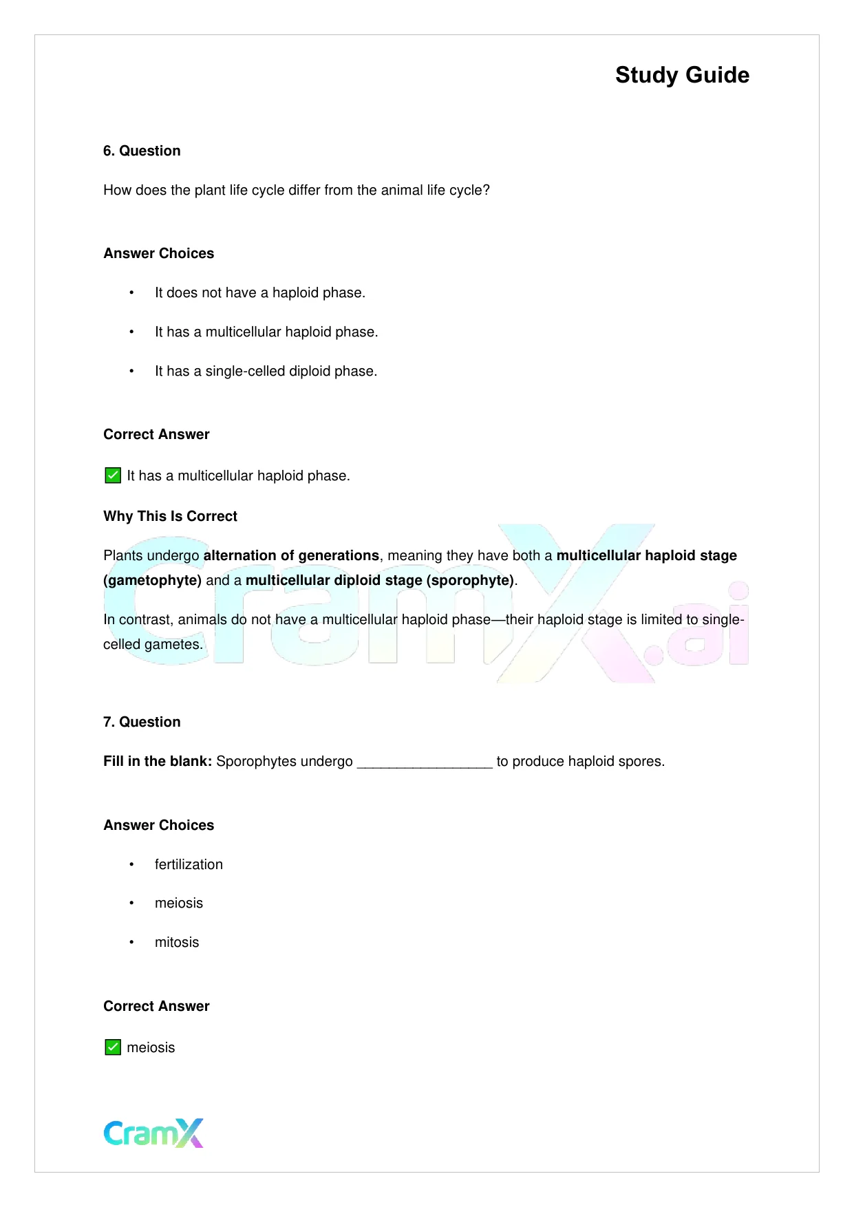 Biology - Plants Diversity and Reproduction - Page 4 preview image