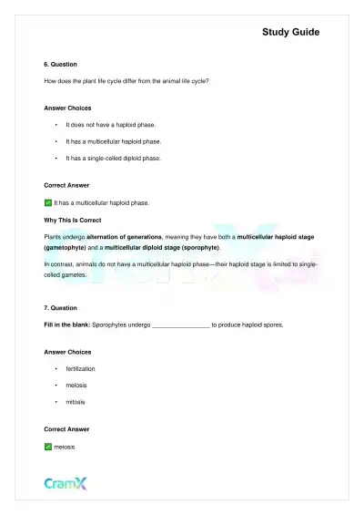 Biology - Plants Diversity and Reproduction - Page 4 preview image
