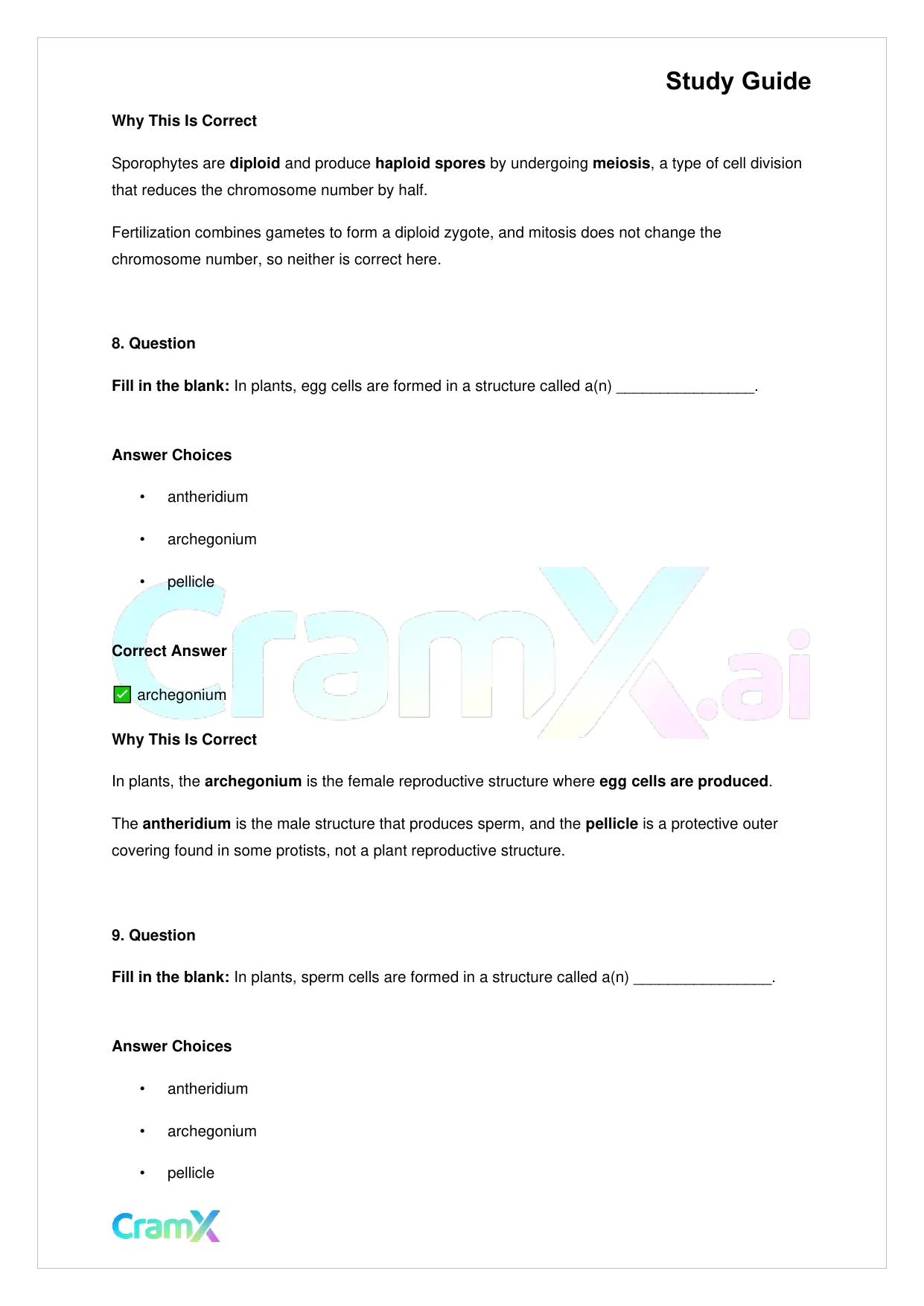 Biology - Plants Diversity and Reproduction - Page 5 preview image