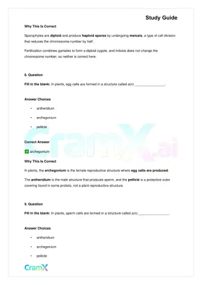 Biology - Plants Diversity and Reproduction - Page 5 preview image