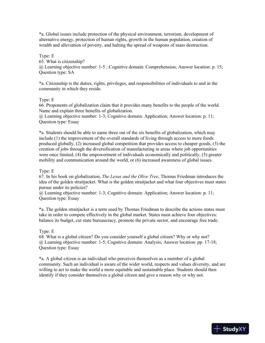 Crossing Borders; International Studies for the 21st Century Second Edition Test Bank, page 14
