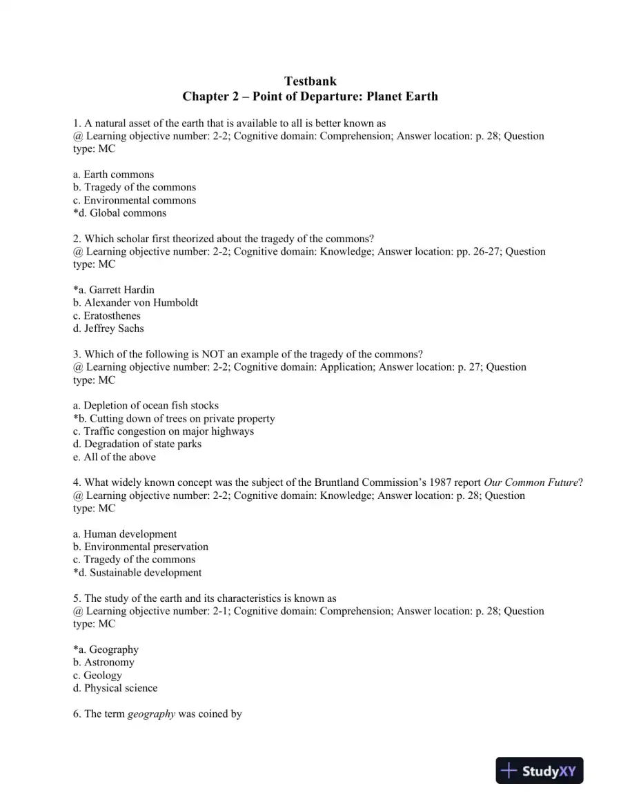 Crossing Borders; International Studies for the 21st Century Second Edition Test Bank, page 15