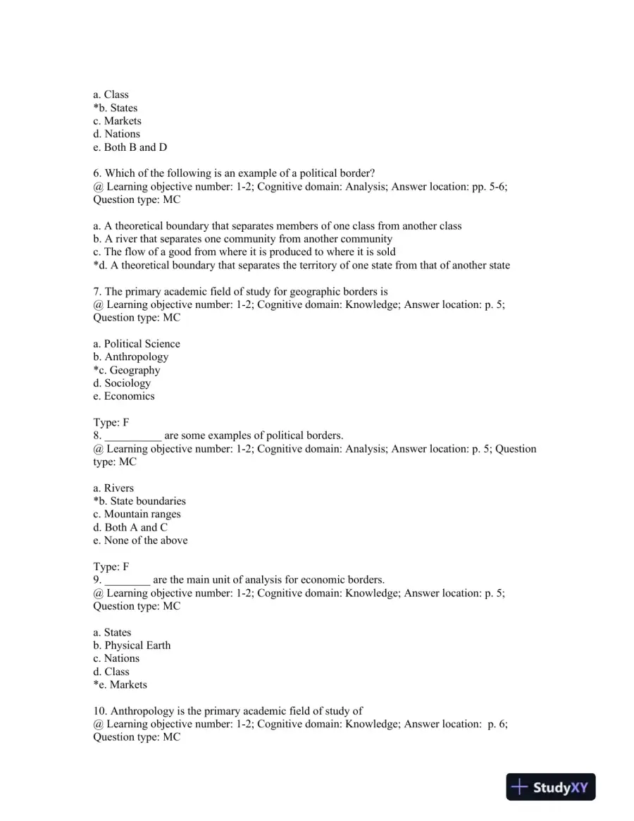 Crossing Borders; International Studies for the 21st Century Second Edition Test Bank, page 3