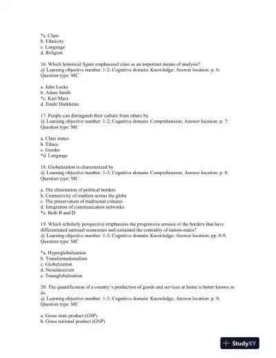 Crossing Borders; International Studies for the 21st Century Second Edition Test Bank - Page 5 preview image