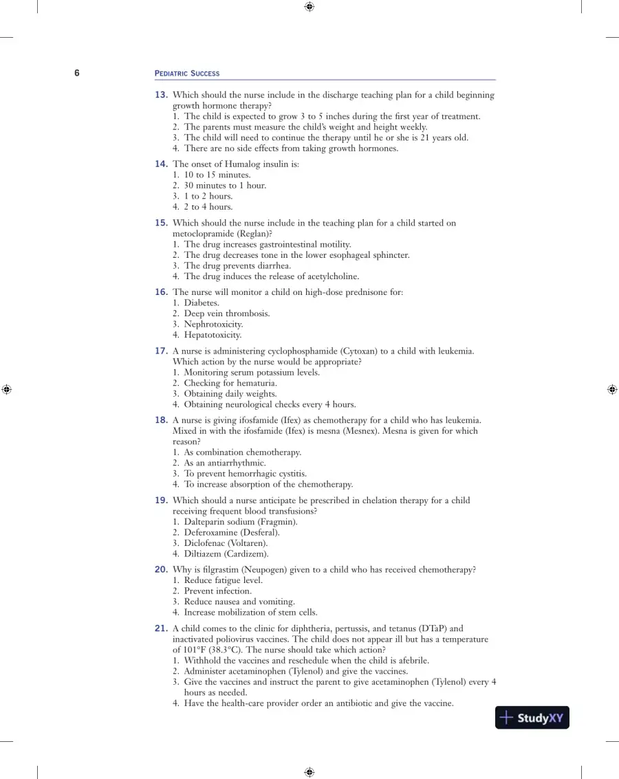 Pediatric Success : NCLEX-style QandA Review (2019), page 22