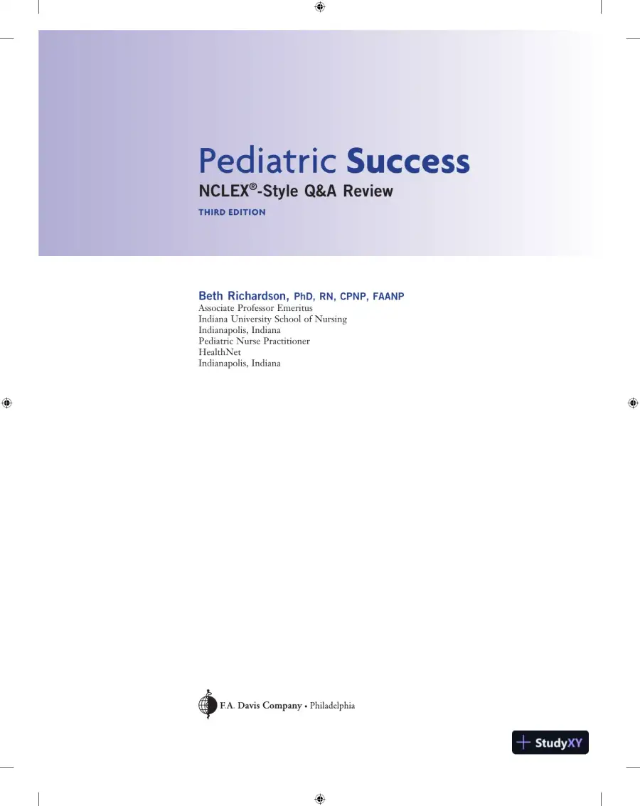 Pediatric Success : NCLEX-style QandA Review (2019), page 5