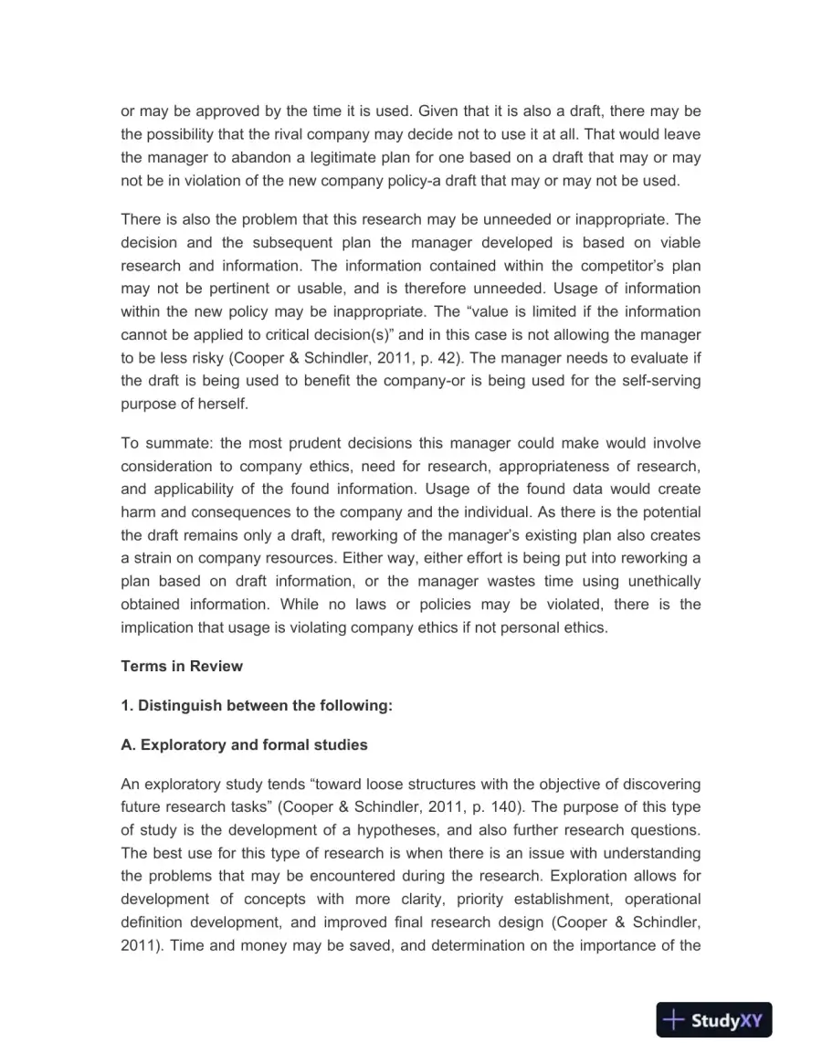 Bus 642 Business Research Assignment Two, page 3