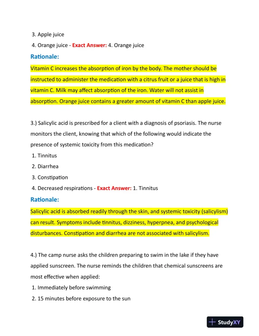 2023-2024 HESI Pharmacology Practice Question With Answers (245 Solved Questions), page 3