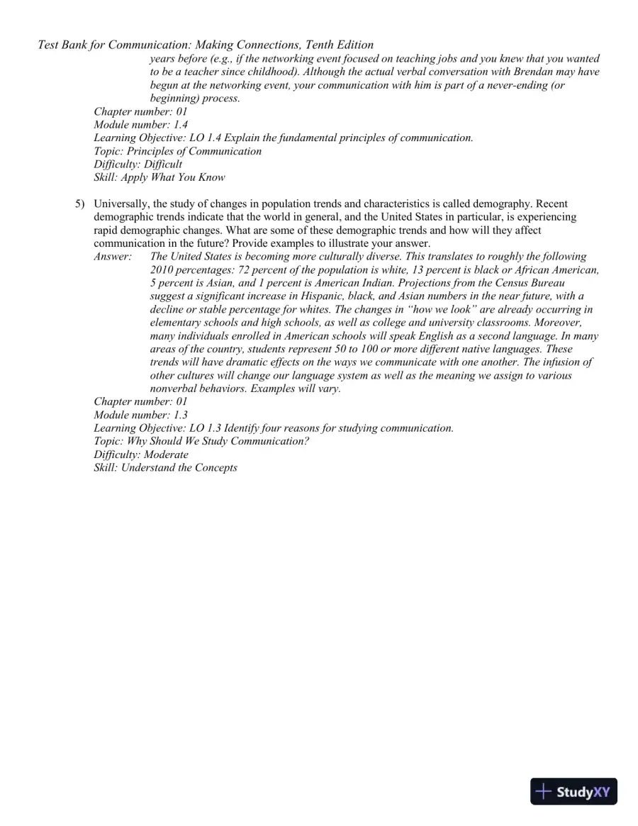 Test Bank for Communication: Making Connections, 10th Edition, page 18